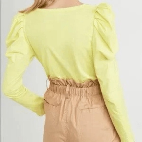A.L.C. Yellow and Green Blouse Top - Picture 2 of 7